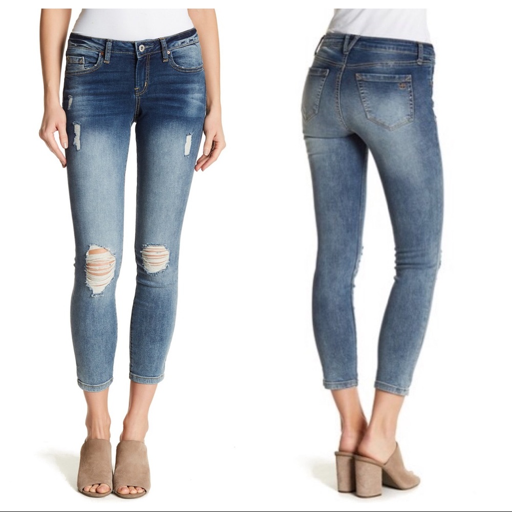 Jessica Simpson forever rolled ankle skinny jeans